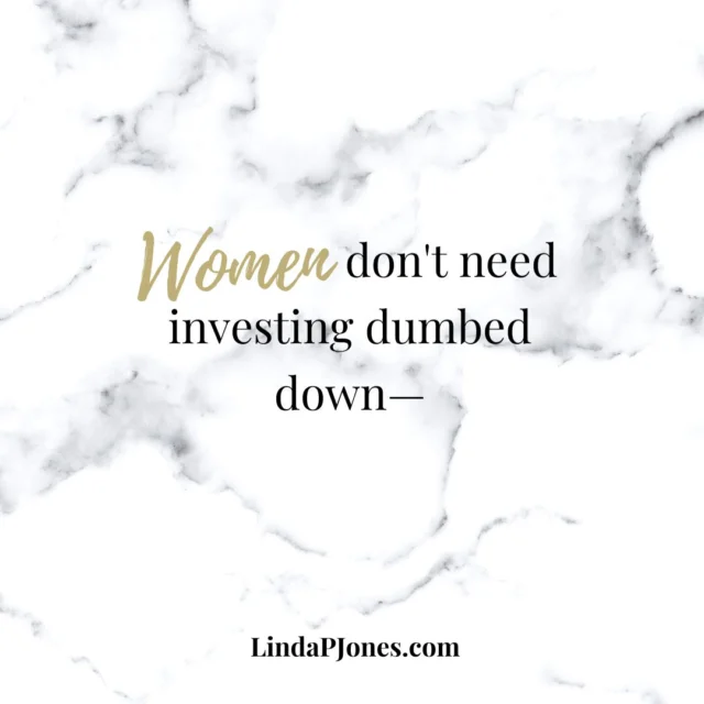Women don't need investing dumbed down—we need it explained clearly.

Looking for personalized guidance on your financial future? Connect with me to explore strategies tailored to your goals. Schedule a conversation through the link in my bio.